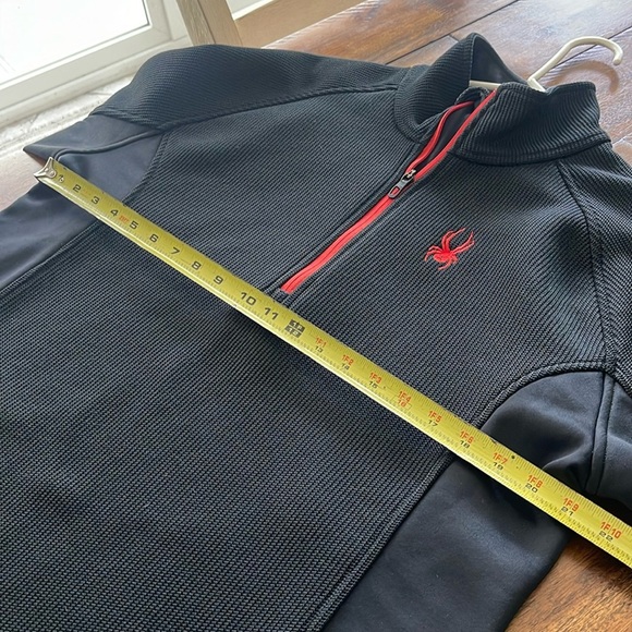 Spyder men’s Sweater 1/4 Zip Pullover Fleece Lined black size large - Picture 10 of 14